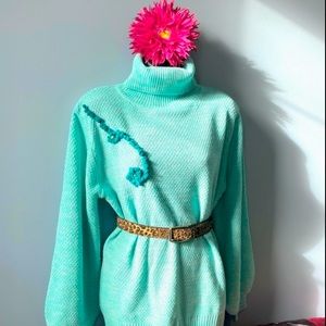 Lydiane Turtleneck Balloon-Sleeve Sweater